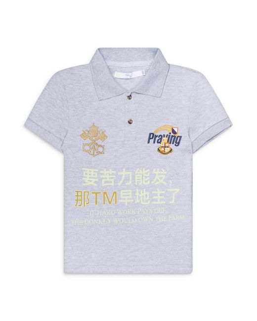 PRAYING Blue Hard Work Polo for men