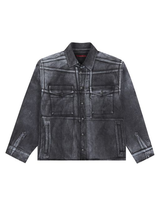 OTTOLINGER Gray Oversized Denim Shirt