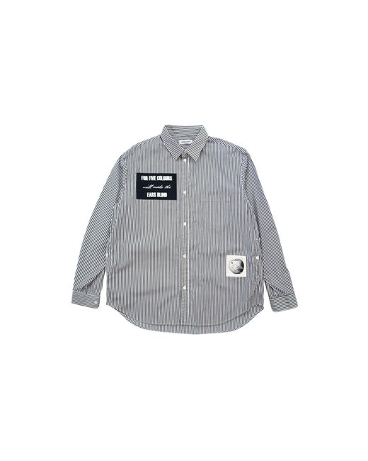 Undercover Gray Striped Shirt With Patches for men