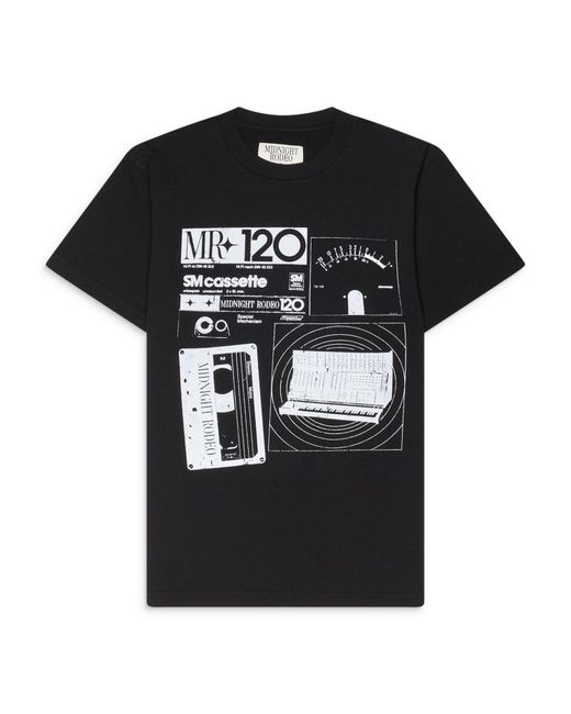MIDNIGHT RODEO Black Cassette Tee for men