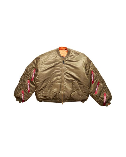 Vetements Green Cargo Bomber Jacket for men