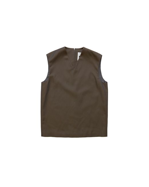 Jil Sander Gray Iridescent Sleeveless Vest for men