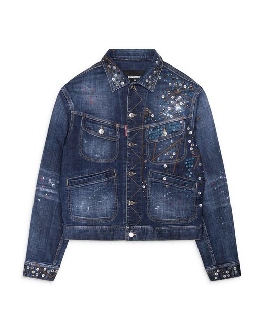 DSquared² Blue La Jean Jacket for men