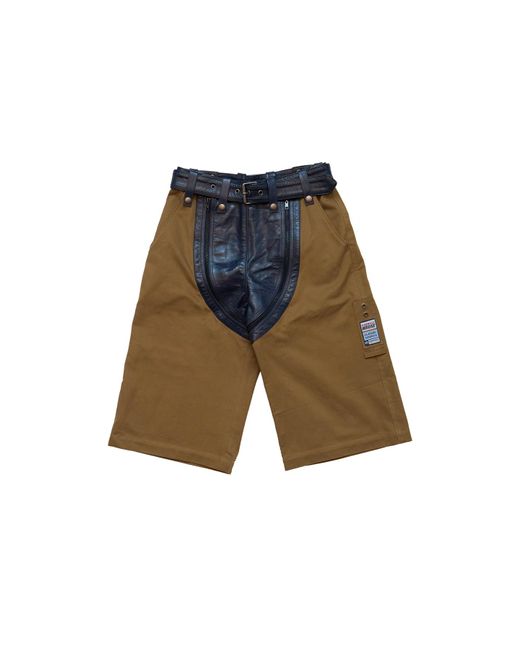 Martine Rose White Zip Chap Utility Shorts for men