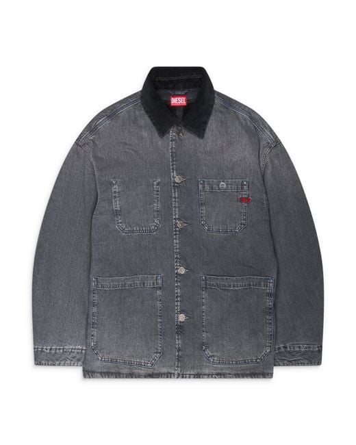 DIESEL Gray D Stack Denim Jacket for men