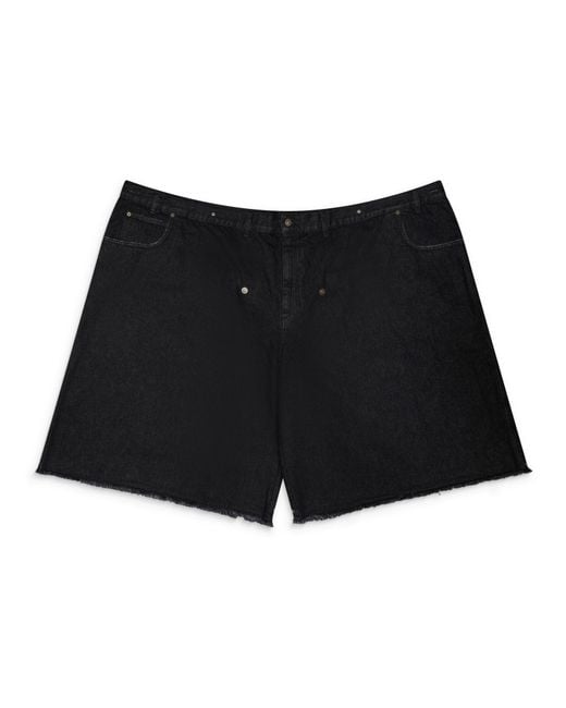 Lu'u Dan Black Maxi Shorts for men