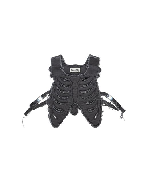 Satoshi Nakamoto Black Skeleton Vest for men