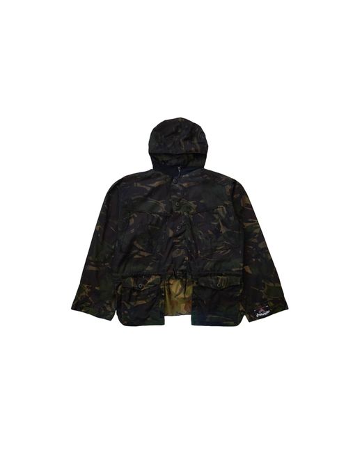 PROTOTYPES Black Overdyed Camo Parka for men