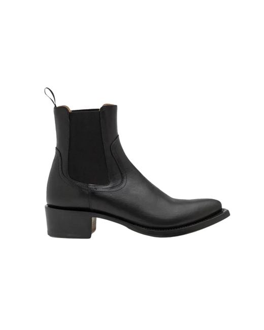 424 Black Cowboy Boots for men