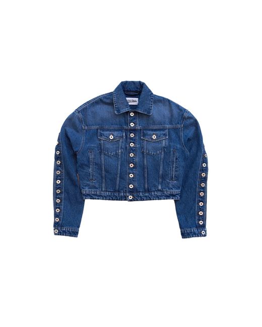 Jean Paul Gaultier Blue "The Buttoned" Denim Jacket for men