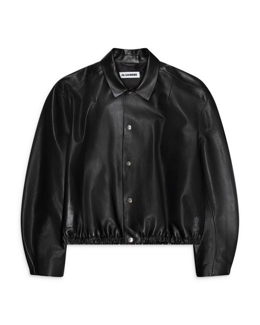Jil Sander Black Leather Blouson for men