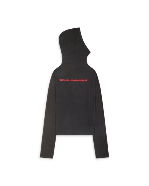 PROTOTYPES Black German Engineering Twisted Hoodie for men