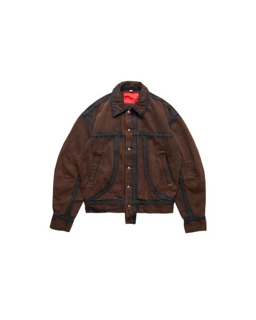 Eckhaus Latta Brown Outline El Redux Denim Jacket for men
