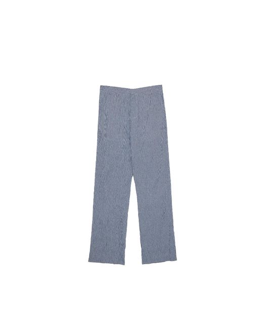 Edward Cuming Blue Crinkle Cotton Yoryu Tailored Trousers for men