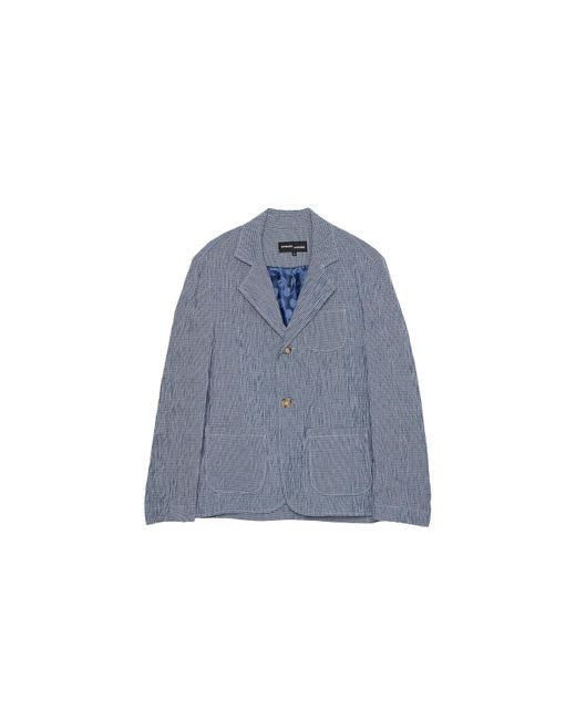 Edward Cuming Blue Hunched Tailored Yoryu Blazer for men