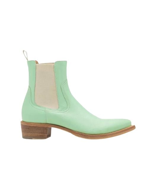 424 Green Cowboy Ankle Boot for men