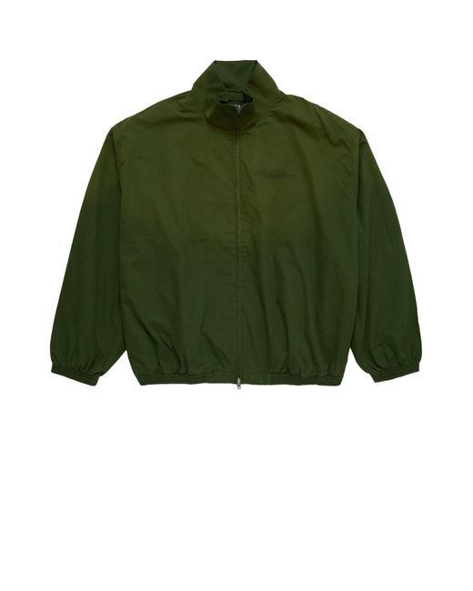 Acne Green Logo Zipper Jacket Forest for men