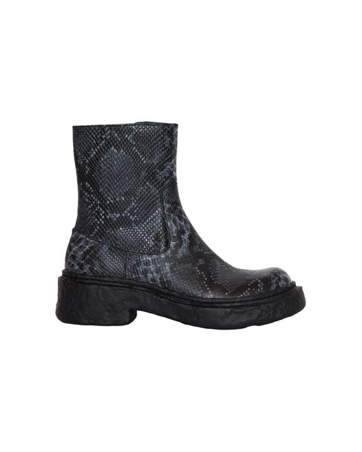 CAMPERLAB Black Vamonos Printed Python Boot for men