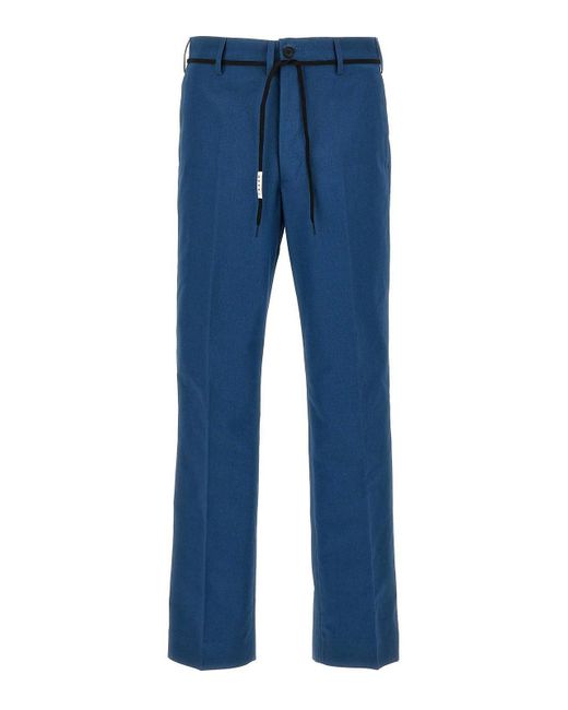 Marni Blue Organic Cotton Gabardine Pant Pants for men