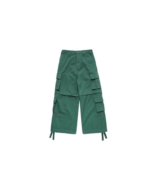 ERL Green Zip-Off Cargo Pants for men