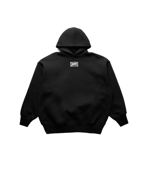 Jean Paul Gaultier Black Oversized Hoodie With "Lace Label" Transfer