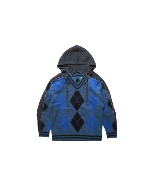 Y. Project Blue Zip Insert Hood Pullover for men