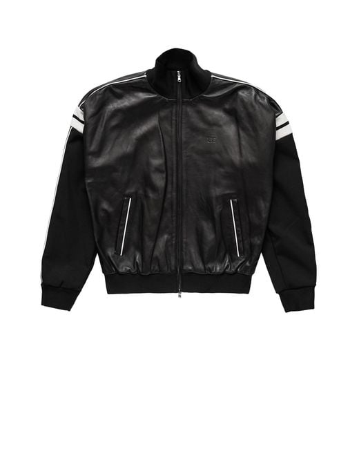 Wales Bonner Black Nomad Leather Jacket for men