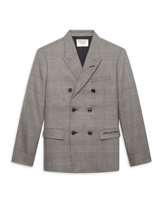 MIDNIGHT RODEO Gray Double Breasted Jacket for men