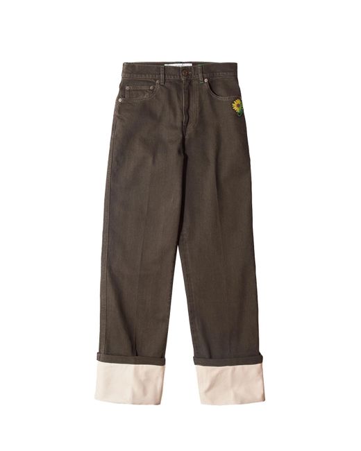 J.W. Anderson Gray Contrast Turn Up Jeans for men