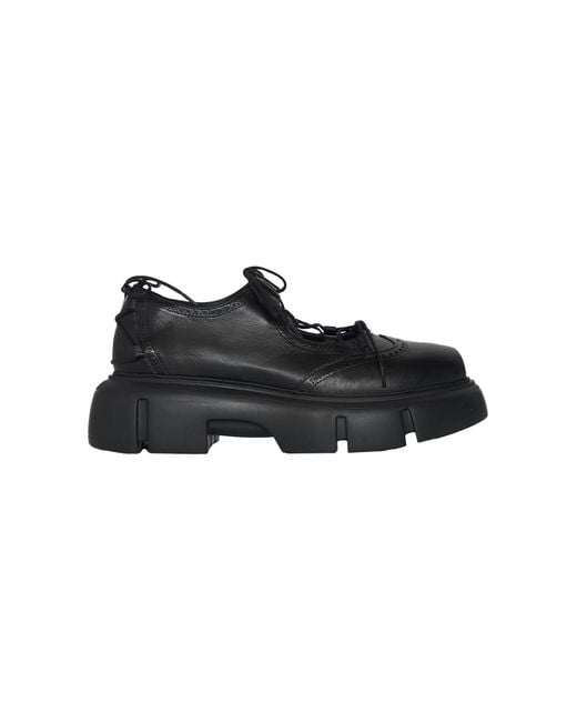 Simone Rocha Black Platform Ghillie Brogue for men