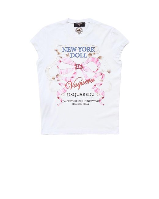DSquared² White Vaquera Ny Doll Tee for men