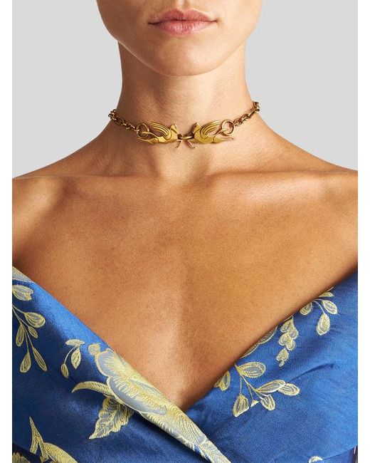 Choker Pegaso, Donna di Etro in Metallic