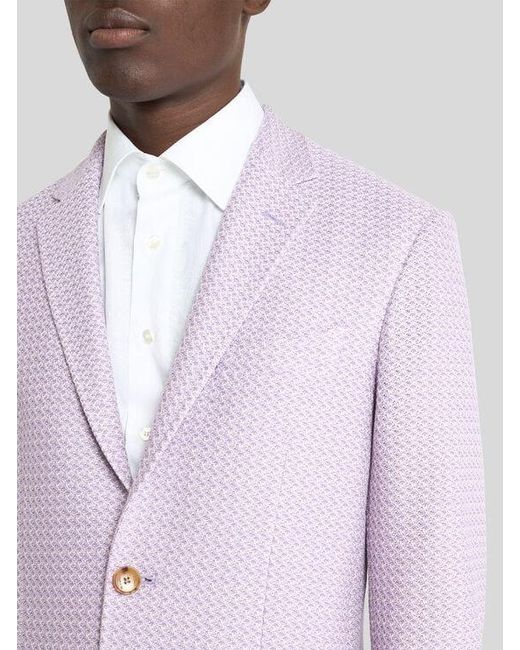 Etro Purple Cotton Jersey Blazer for men
