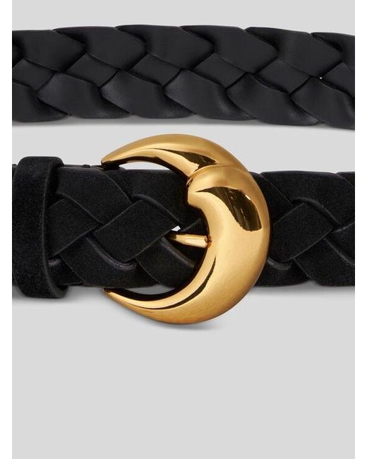 Etro Black Woven Leather Belt
