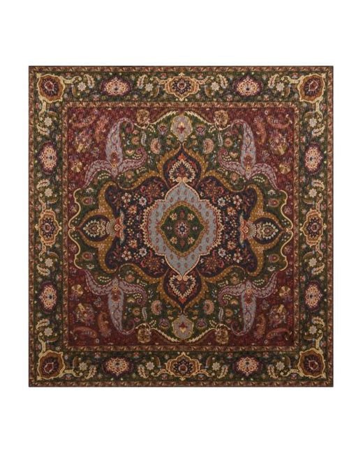 Etro Brown Silk-Blend Jacquard Scarf With Houndstooth Motif And Print for men