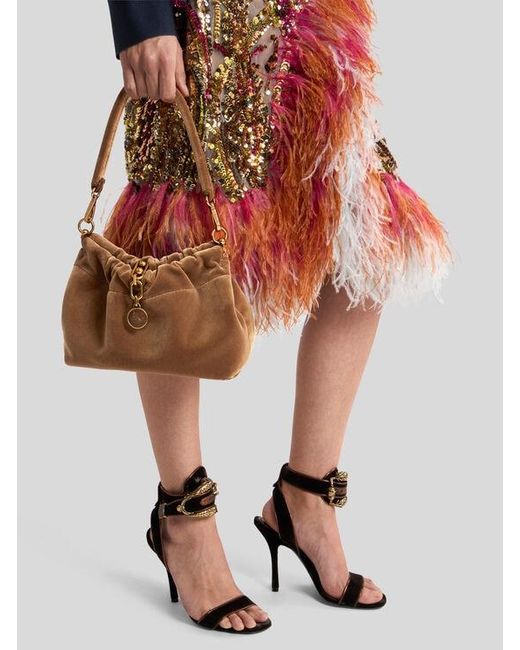 Etro Brown Small Vela Blossom Bag