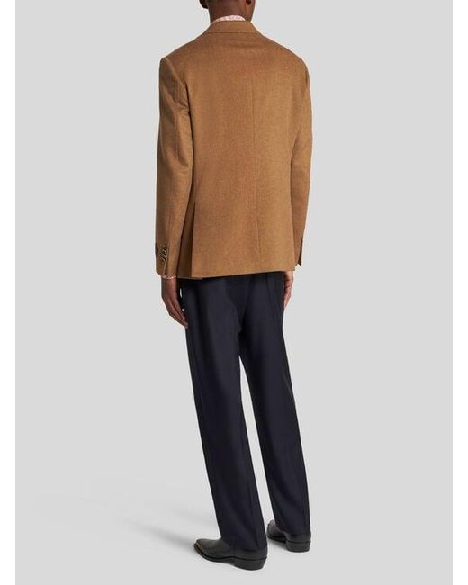 Etro Brown Cashmere Blazer for men