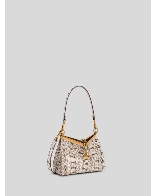 Etro Natural Small Elaphe Leather Vela Bag