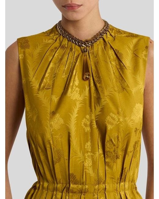 Etro Metallic Droplet And Paisley Bee Necklace