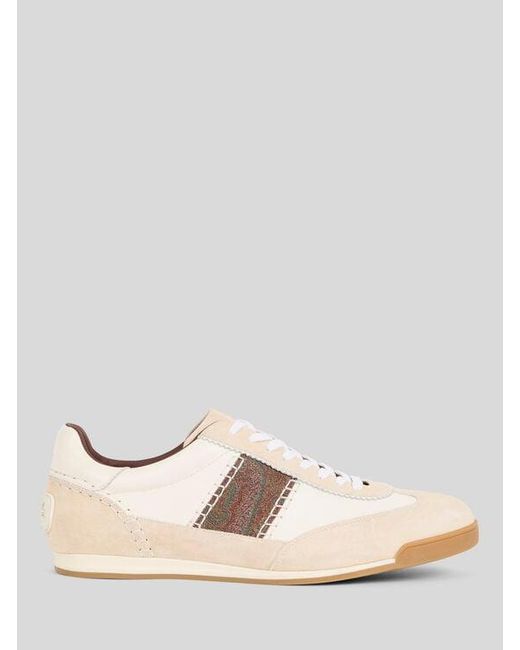 Etro Pink Leather Sneakers With Arnica Inserts for men
