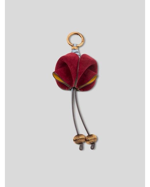Etro Yellow Suede Flower Charm