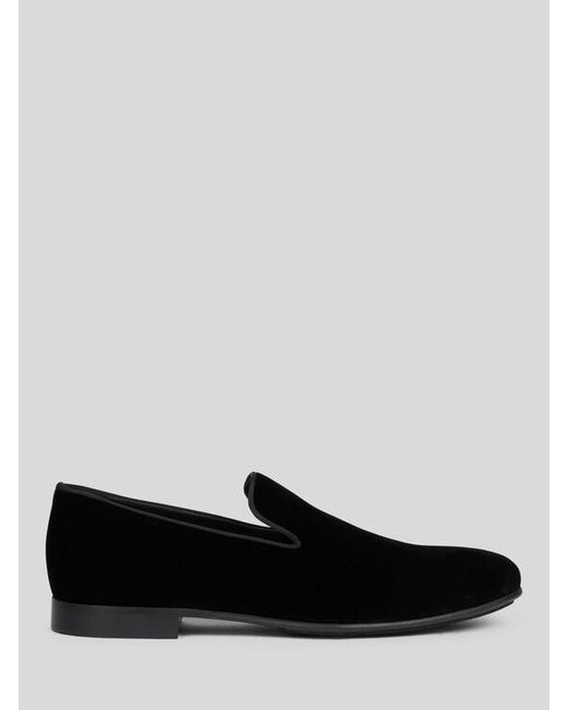 Etro Black Plain-Coloured Loafers for men
