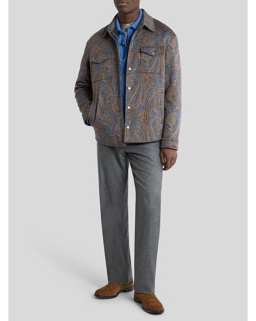 Etro Blue Polo-Style Sweater for men