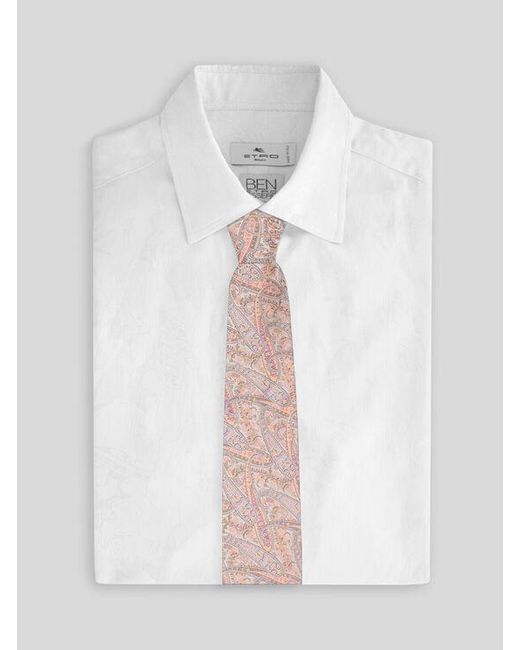 Cravatta Jacquard di Etro in Pink da Uomo
