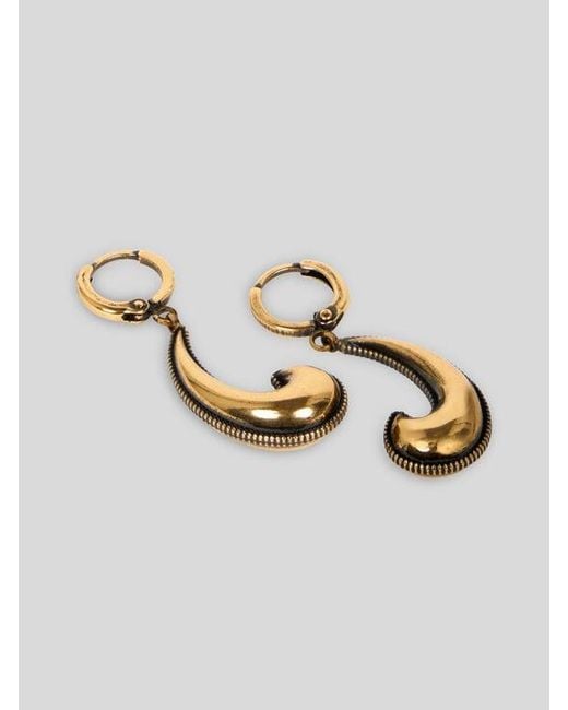 Etro Metallic Earrings With Mini Paisley Detail