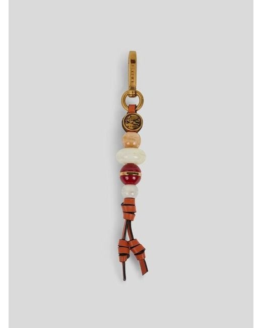 Etro White Charm With Marbles And Pegaso Coin