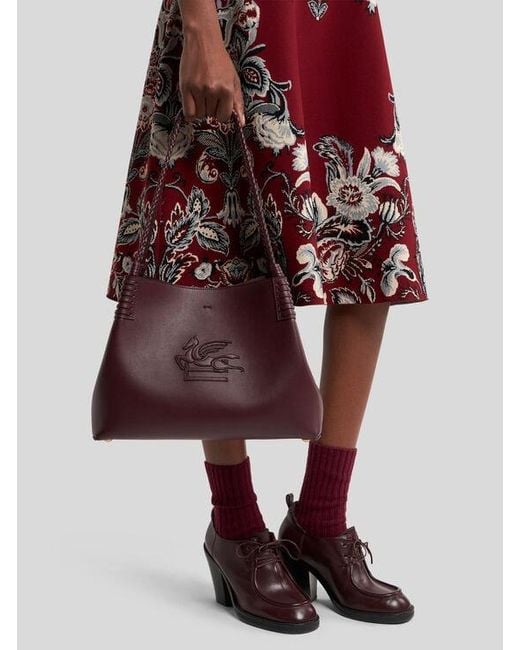 Etro Purple Medium Libra Tote Bag