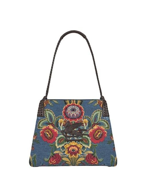 Borsa Shopping Libra Piccola di Etro in White