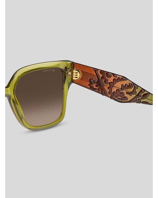 Etro Brown Colour Stripes Sunglasses