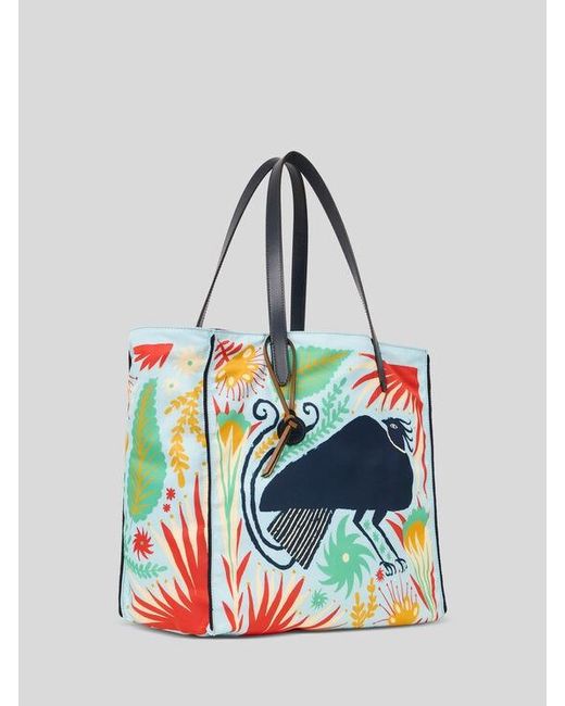 Etro White X Tabby Booth Nylon Unfold Me Bag With Print